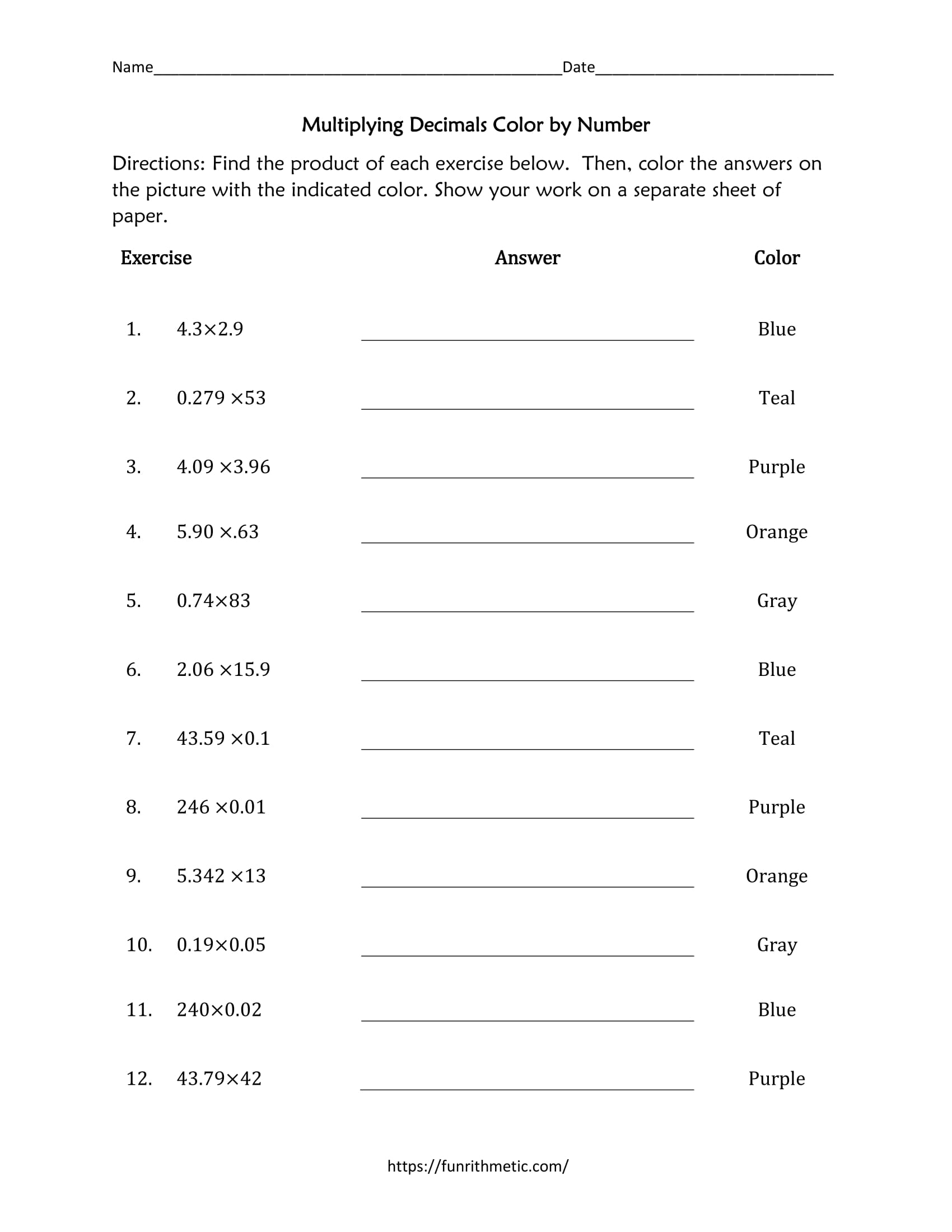 76 Multiply By Decimals Worksheet 32