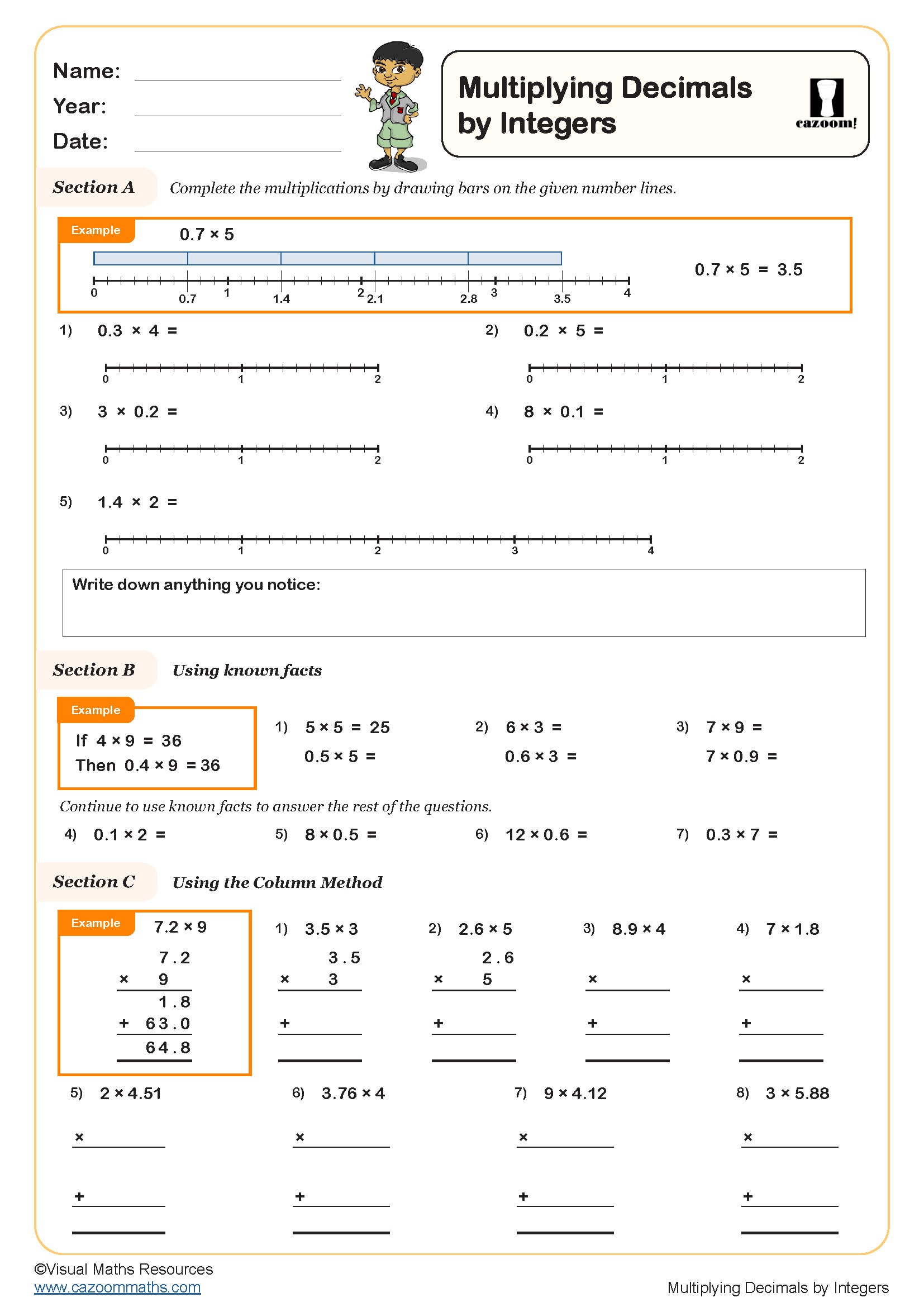 76 Multiply By Decimals Worksheet 44