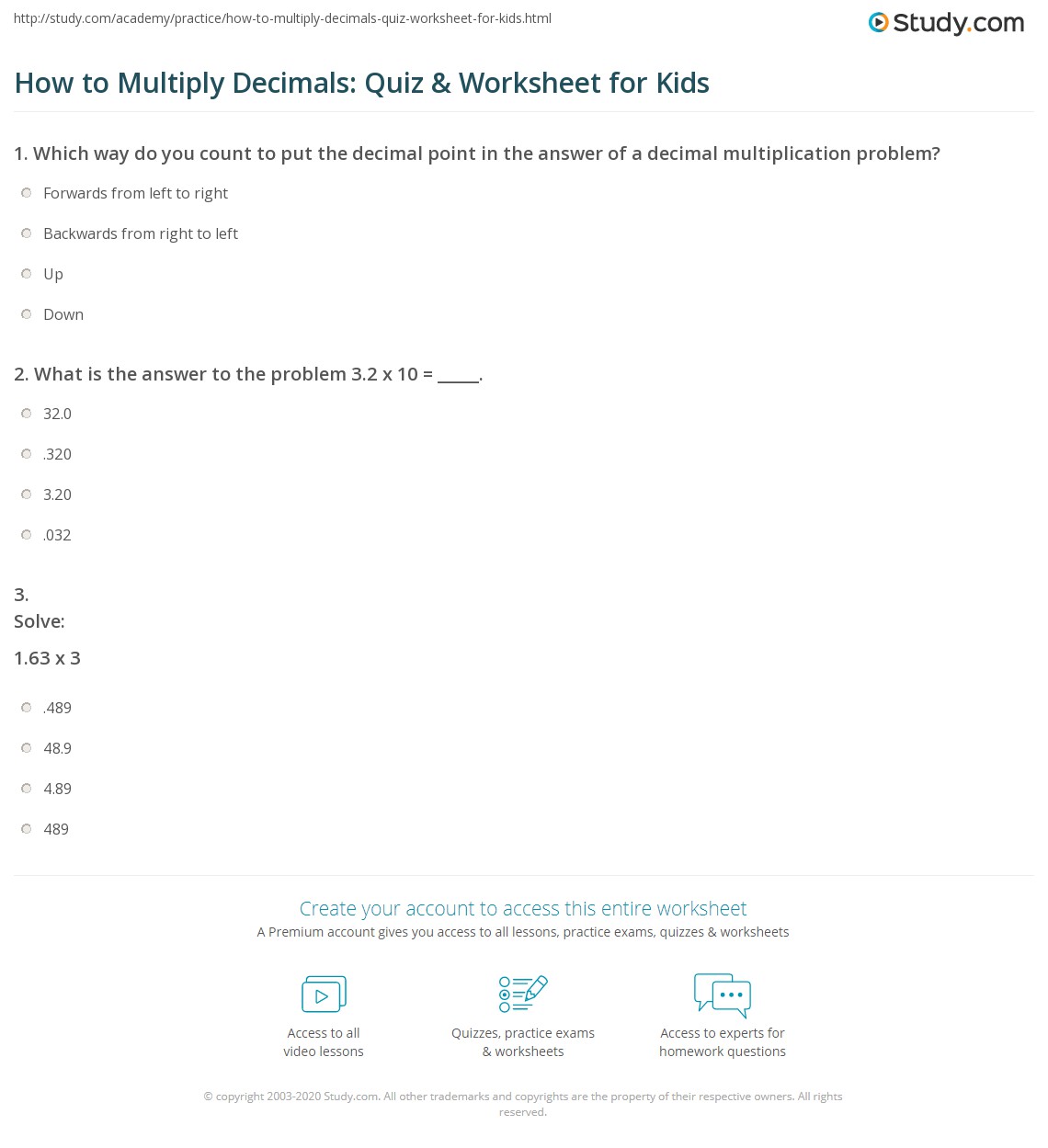 76 Multiply By Decimals Worksheet 56