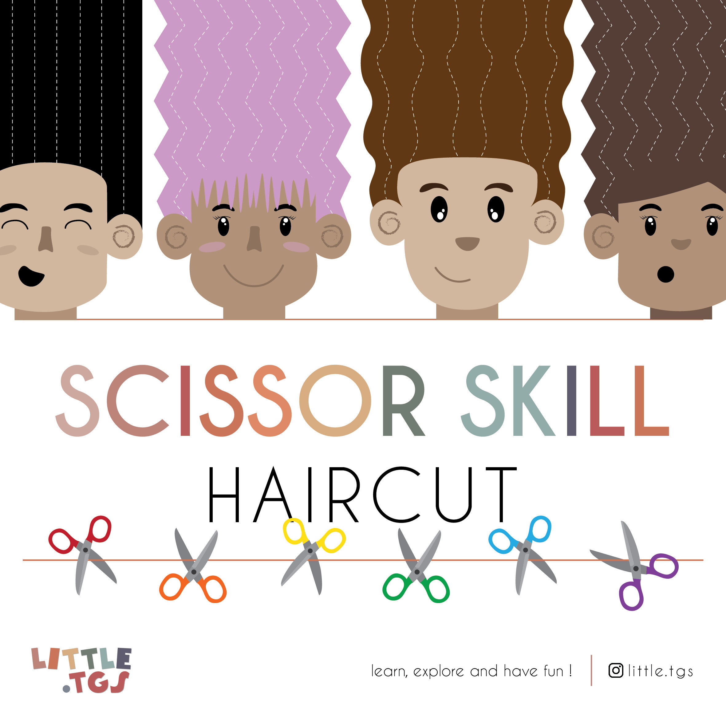 80 Scissor Skills Haircut Worksheets 6