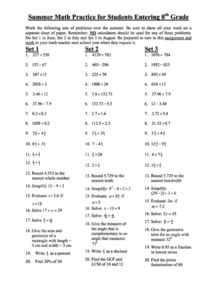 Best 60+ Math Worksheets 8Th Grade 37