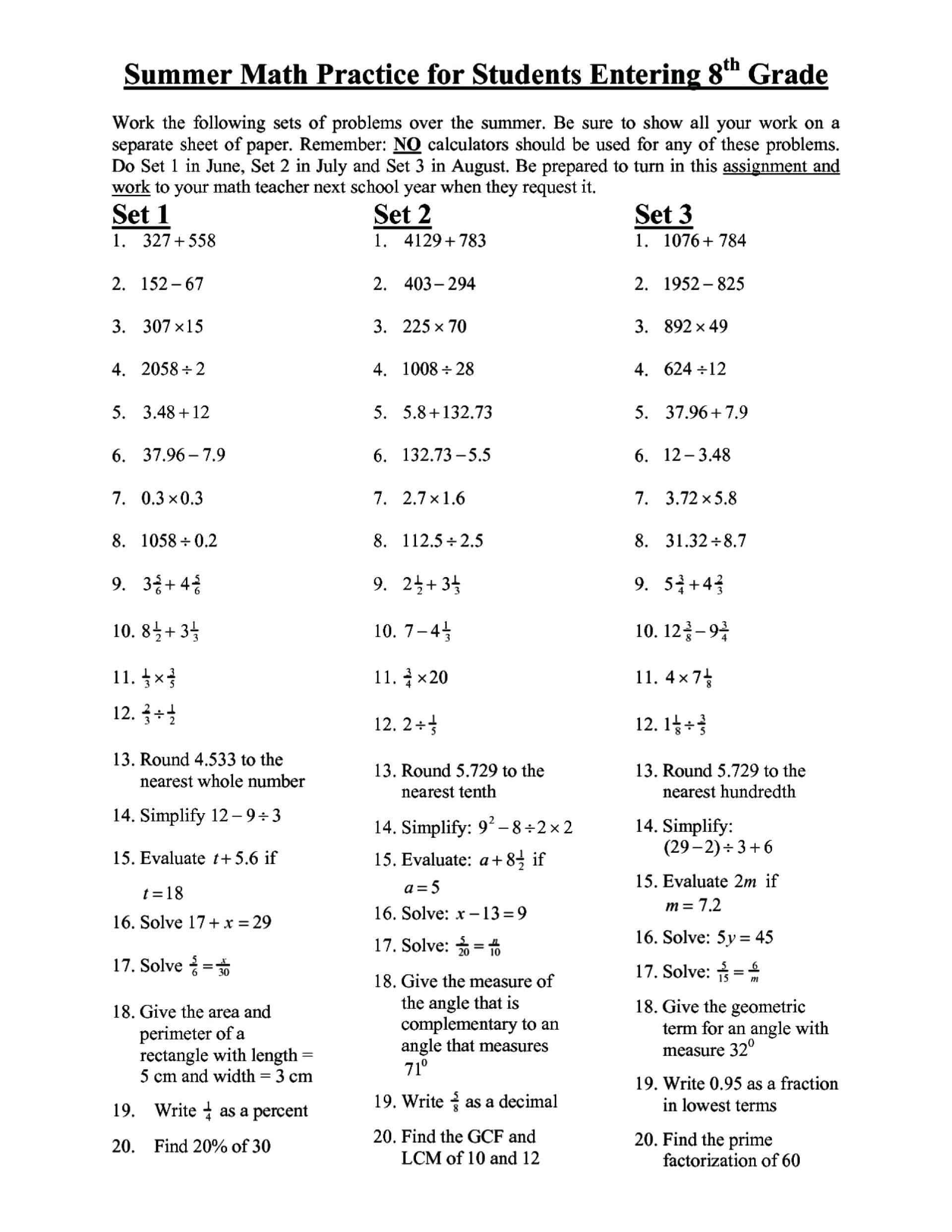 Best 60+ Math Worksheets 8Th Grade 39