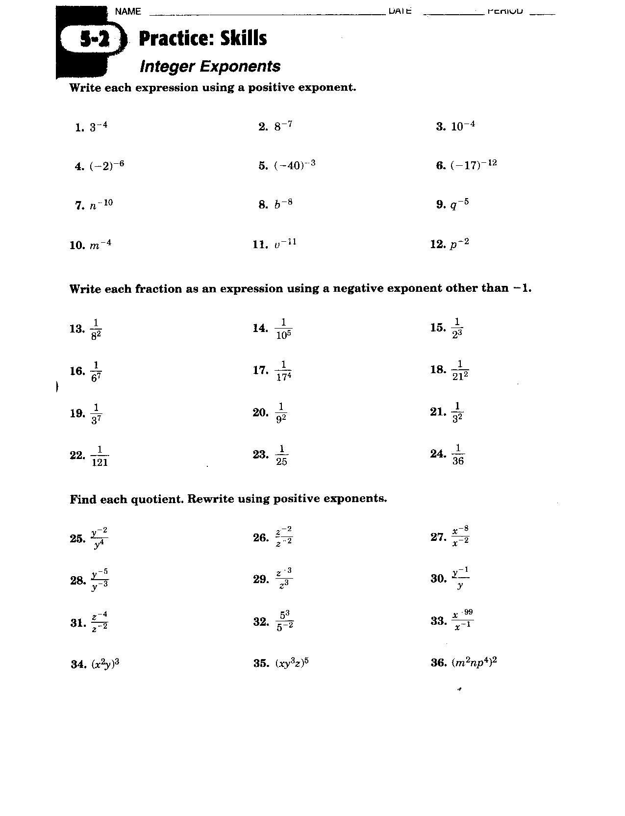 Best 60+ Math Worksheets 8Th Grade 47