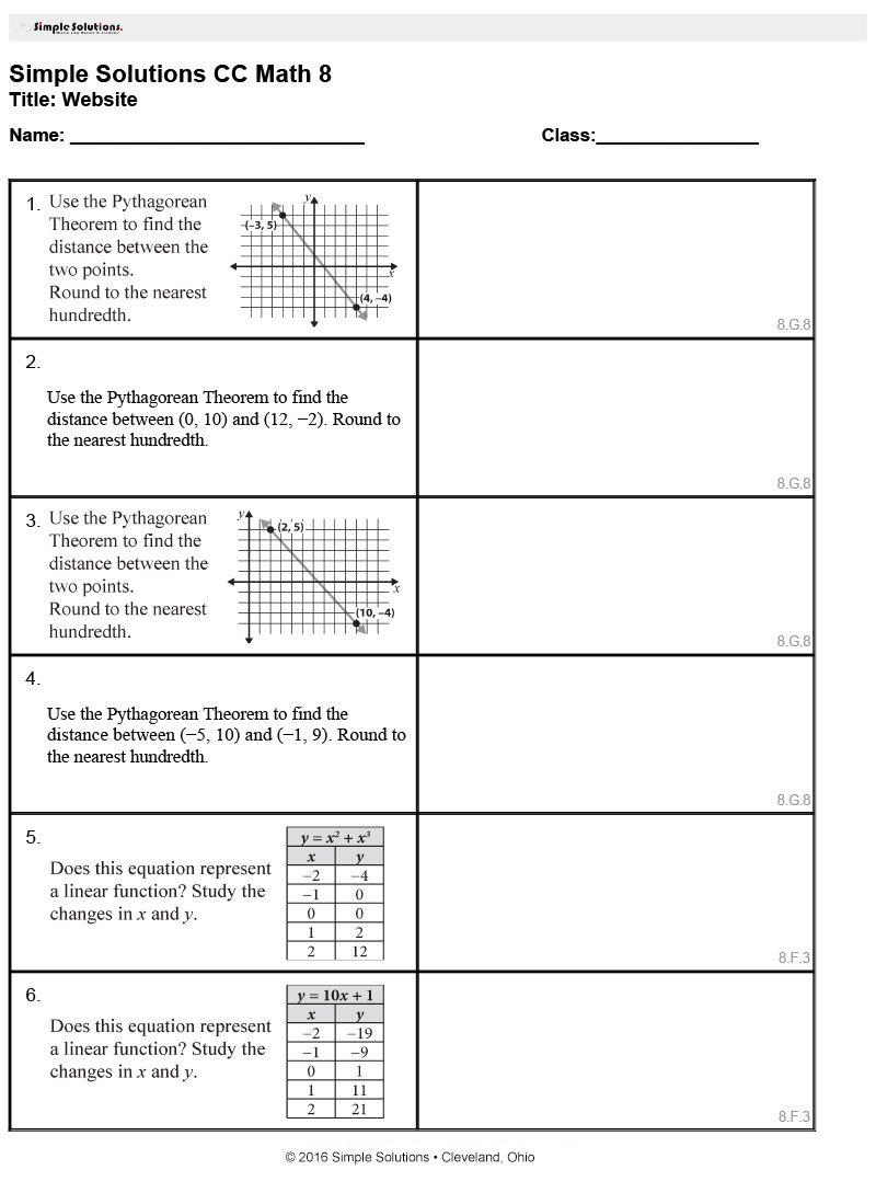 Best 60+ Math Worksheets 8Th Grade 64