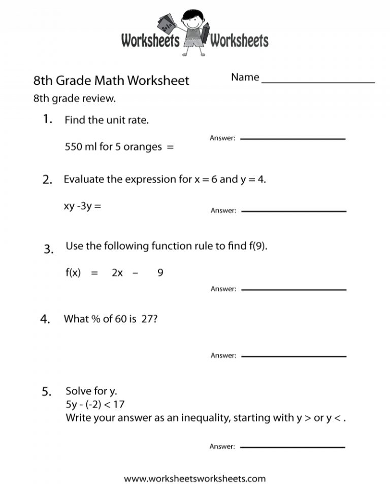 Best 60+ Math Worksheets 8Th Grade 69