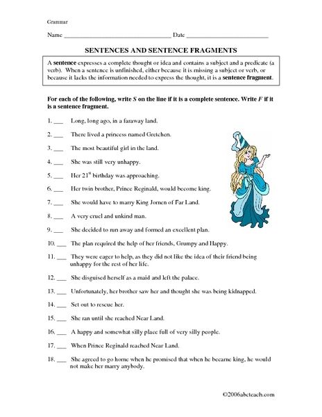 Best 65 Sentence Or Fragment Worksheet 10