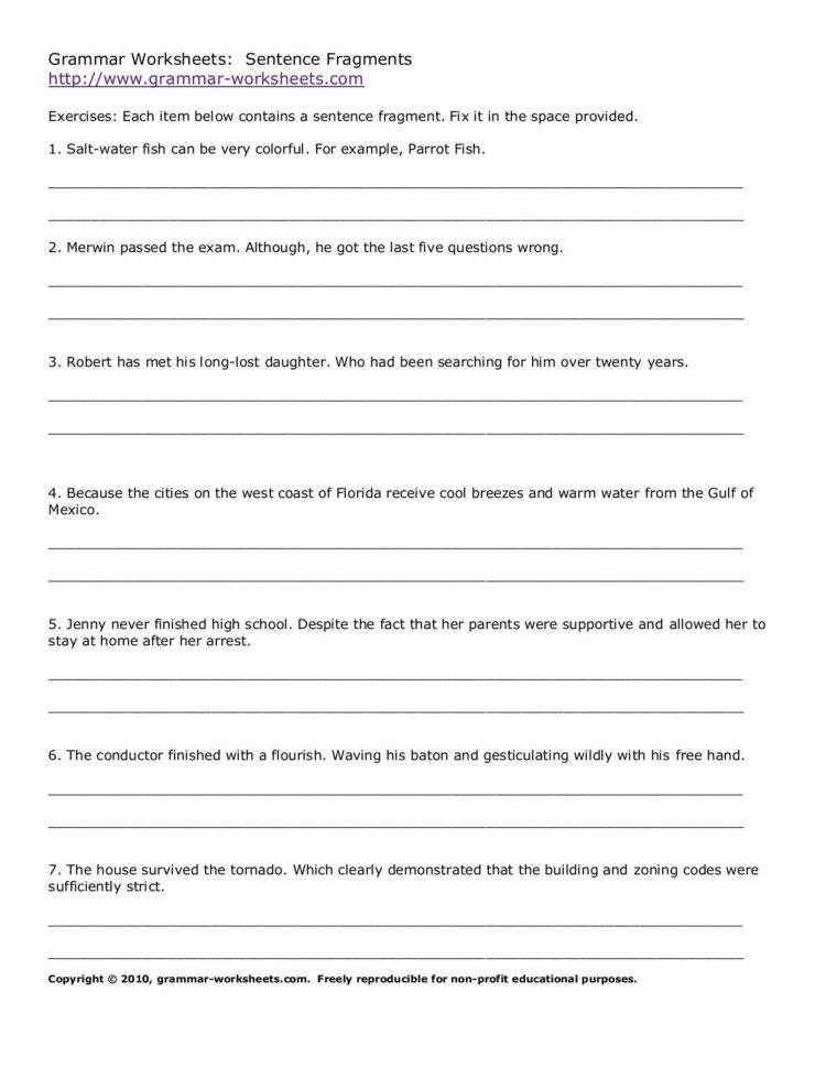 Best 65 Sentence Or Fragment Worksheet 14