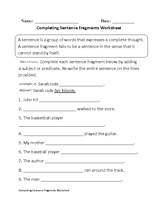 Best 65 Sentence Or Fragment Worksheet 15