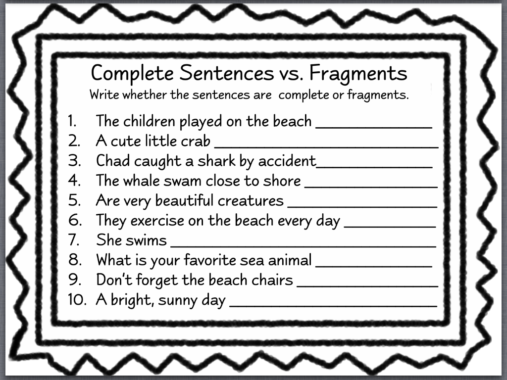 Best 65 Sentence Or Fragment Worksheet 9