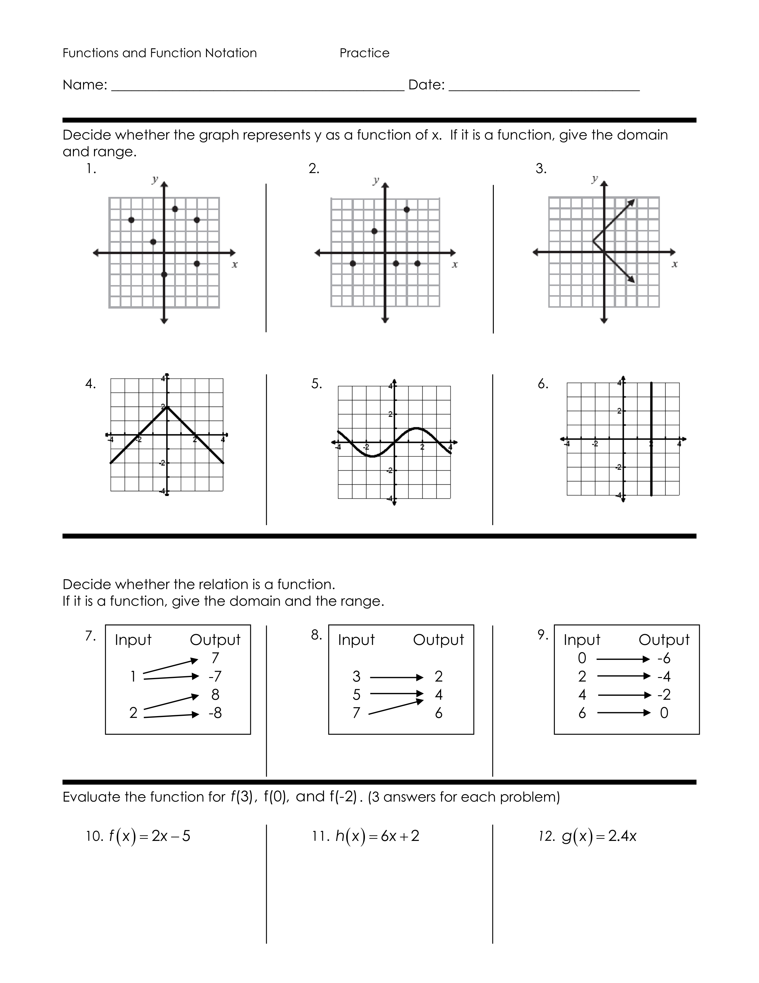 Get 61+ Identifying Functions Worksheets Pdf 11