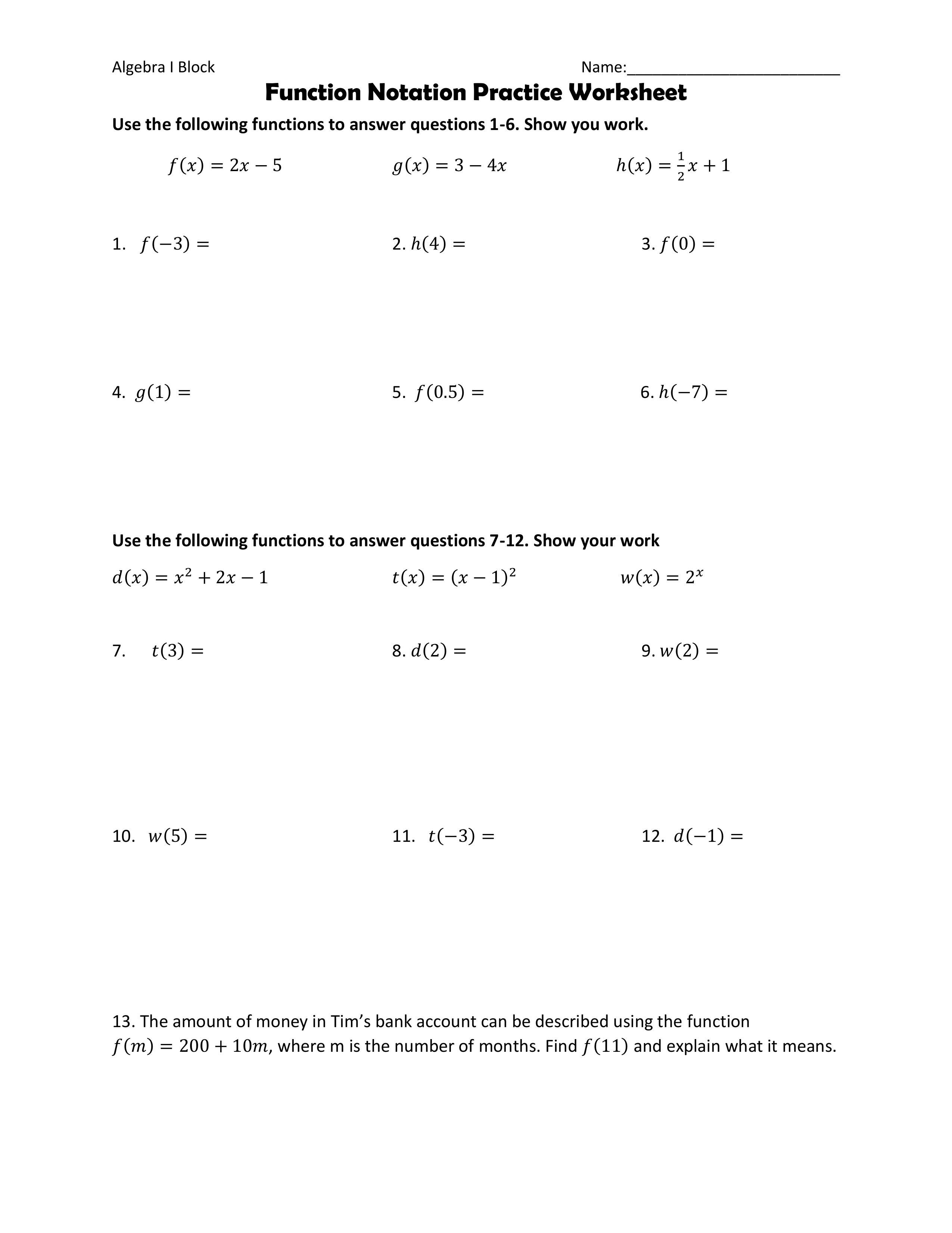 Get 61+ Identifying Functions Worksheets Pdf 8