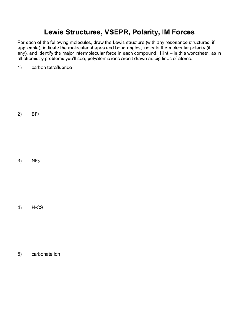 Save 62+ Polarity Of Molecules Worksheets 51