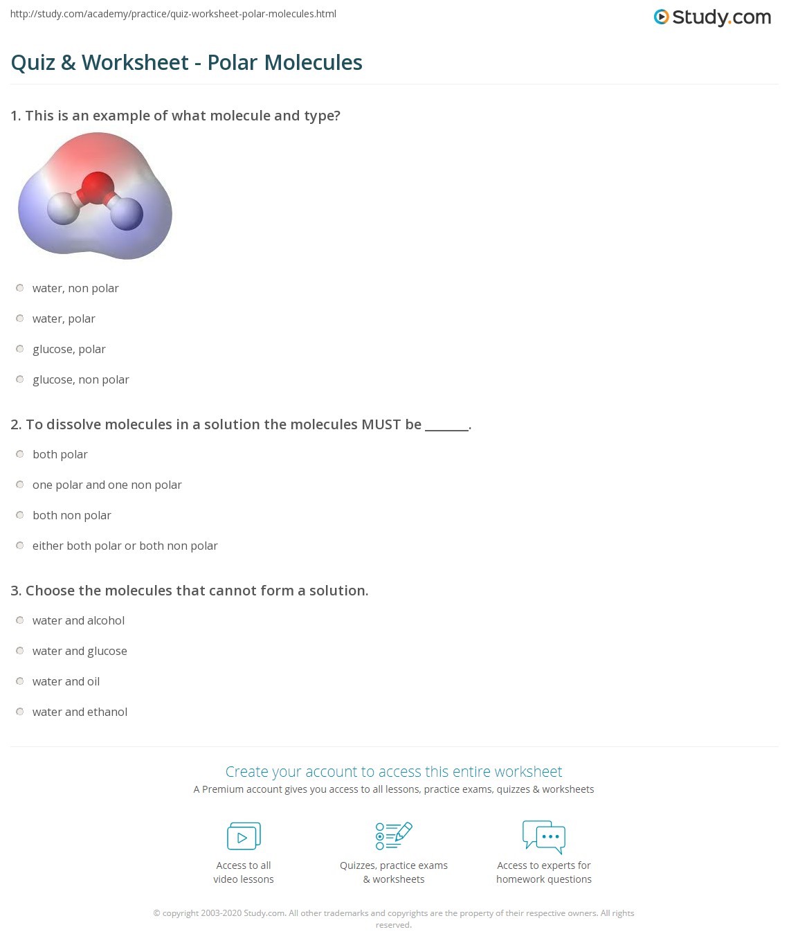 Save 62+ Polarity Of Molecules Worksheets 60