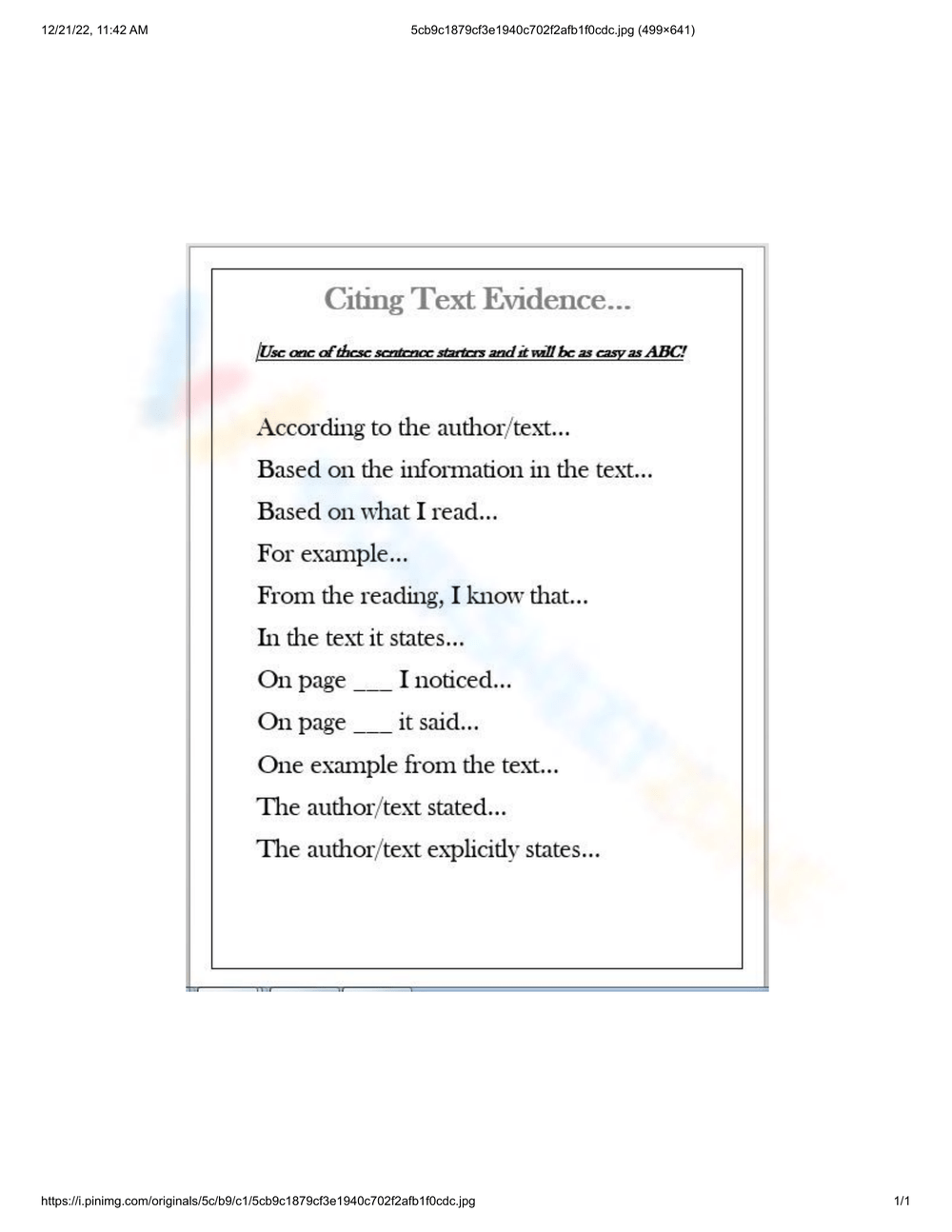 50 Citing Text Evidence Worksheets 10