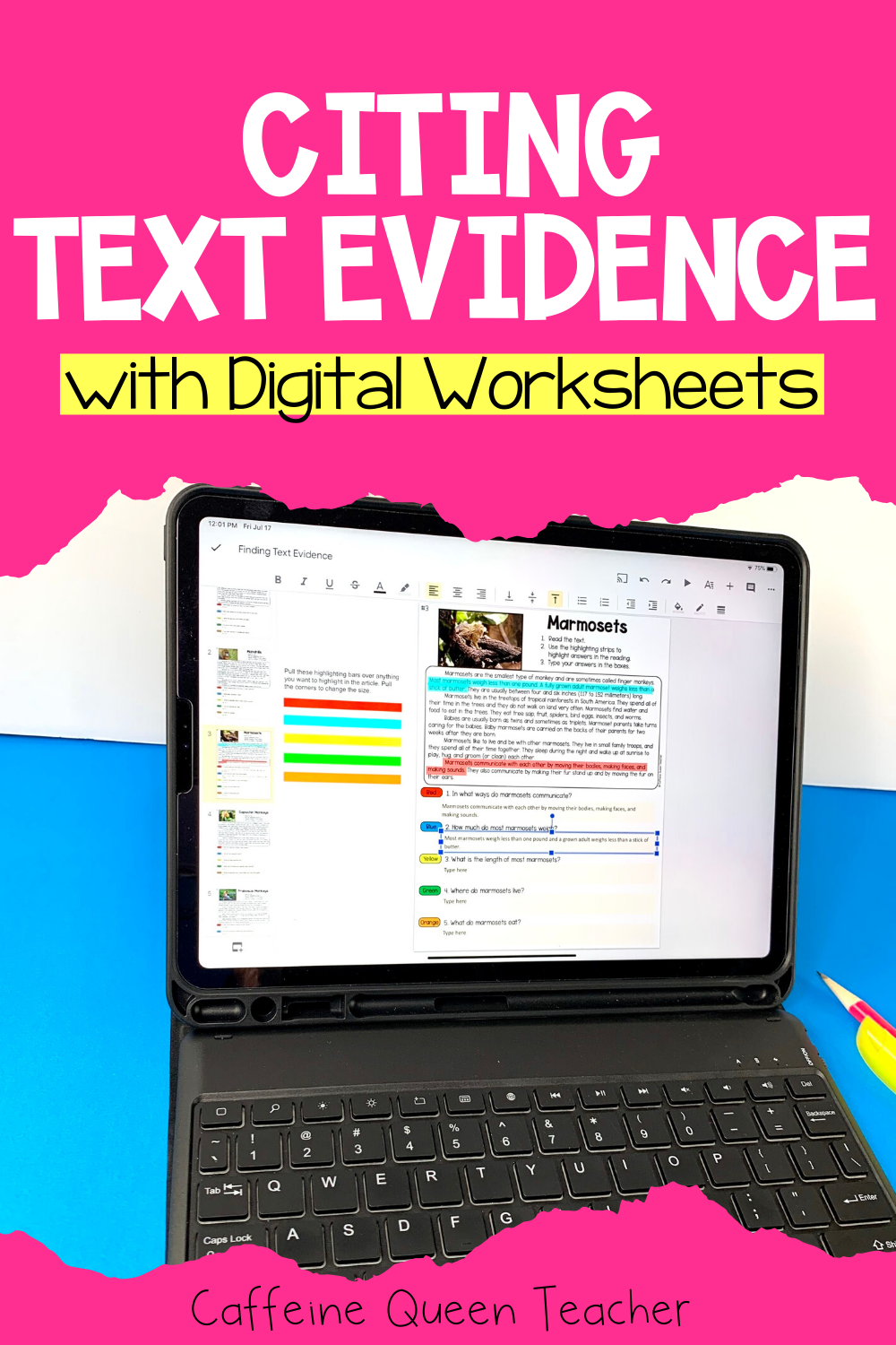 50 Citing Text Evidence Worksheets 15