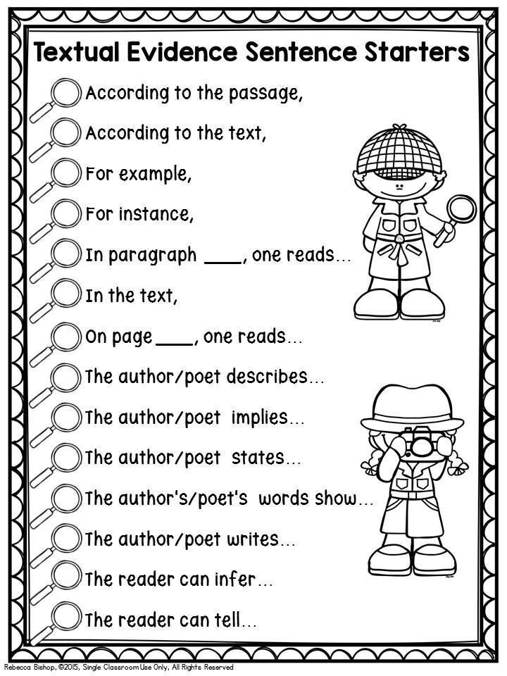 50 Citing Text Evidence Worksheets 27