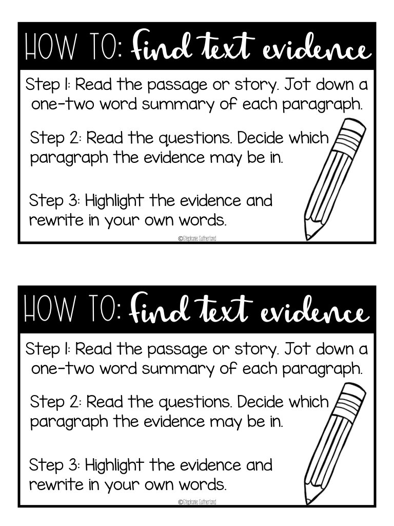 50 Citing Text Evidence Worksheets 46