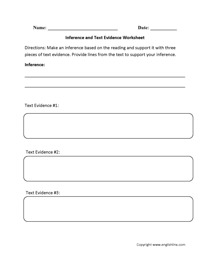 50 Citing Text Evidence Worksheets 56