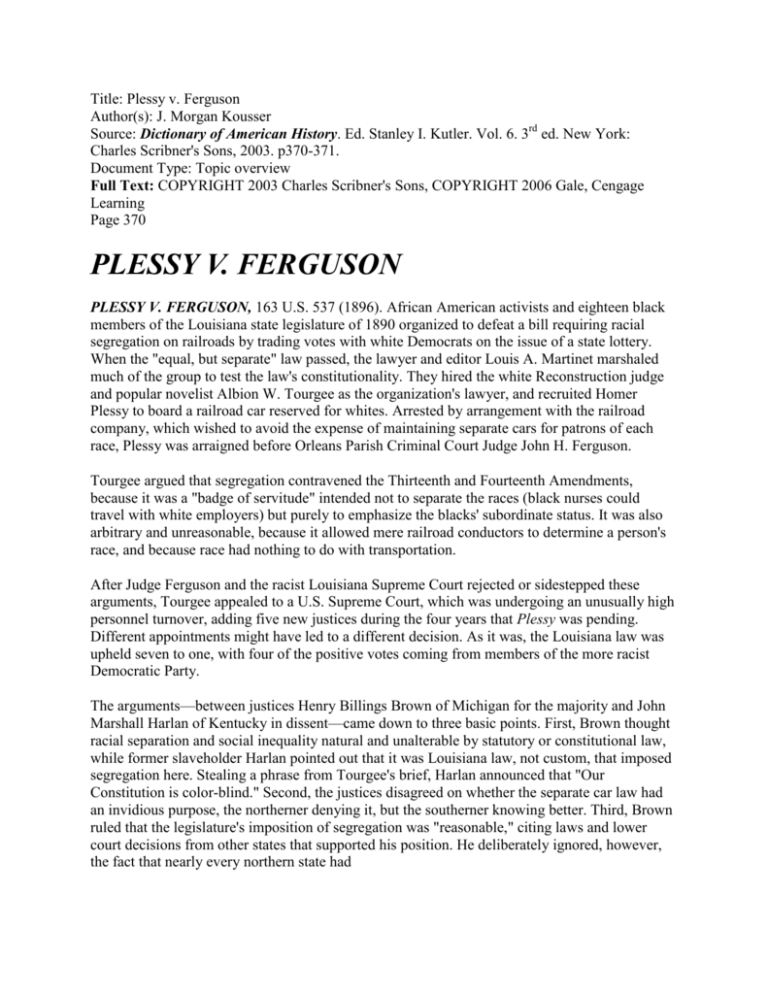 50 Plessy V Ferguson Worksheets 18