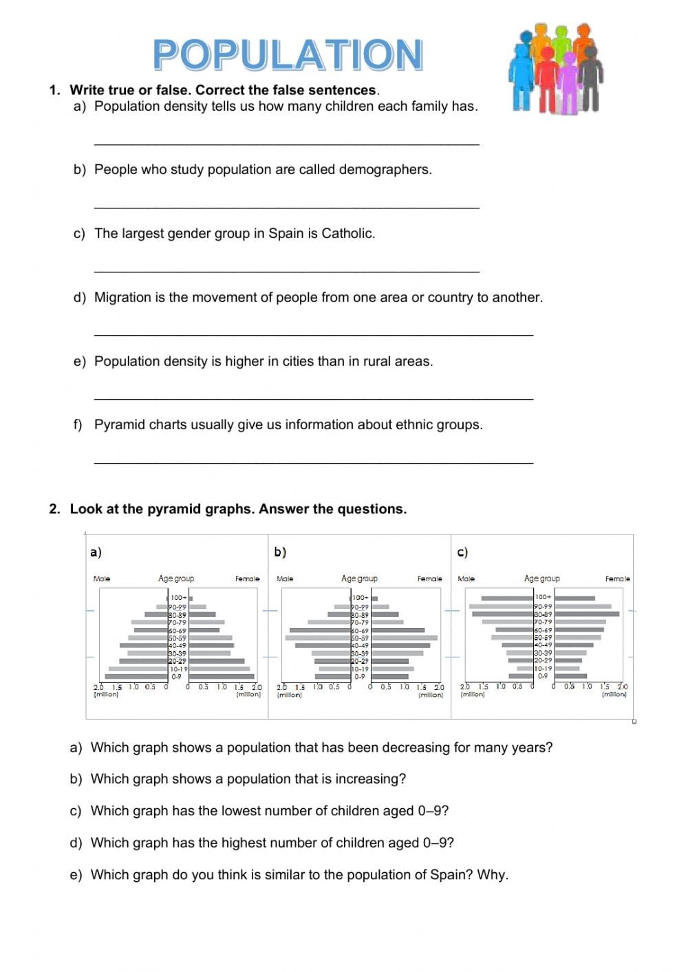 50 Population Pyramids Worksheets Answers 4