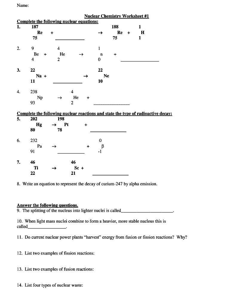 50 Radioactive Decay Worksheets Answers 18