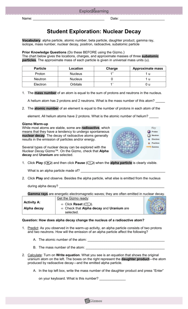 50 Radioactive Decay Worksheets Answers 24