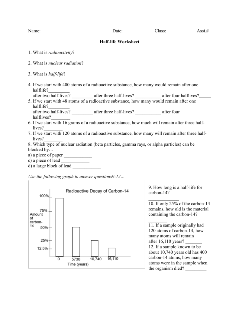 50 Radioactive Decay Worksheets Answers 28