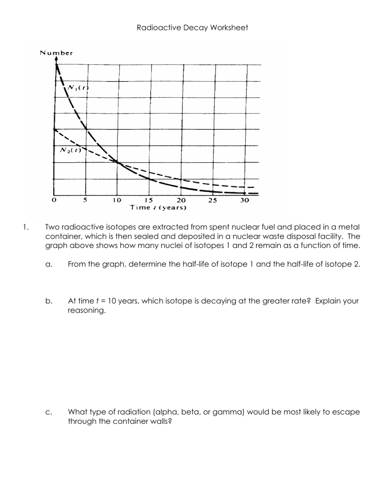 50 Radioactive Decay Worksheets Answers 34