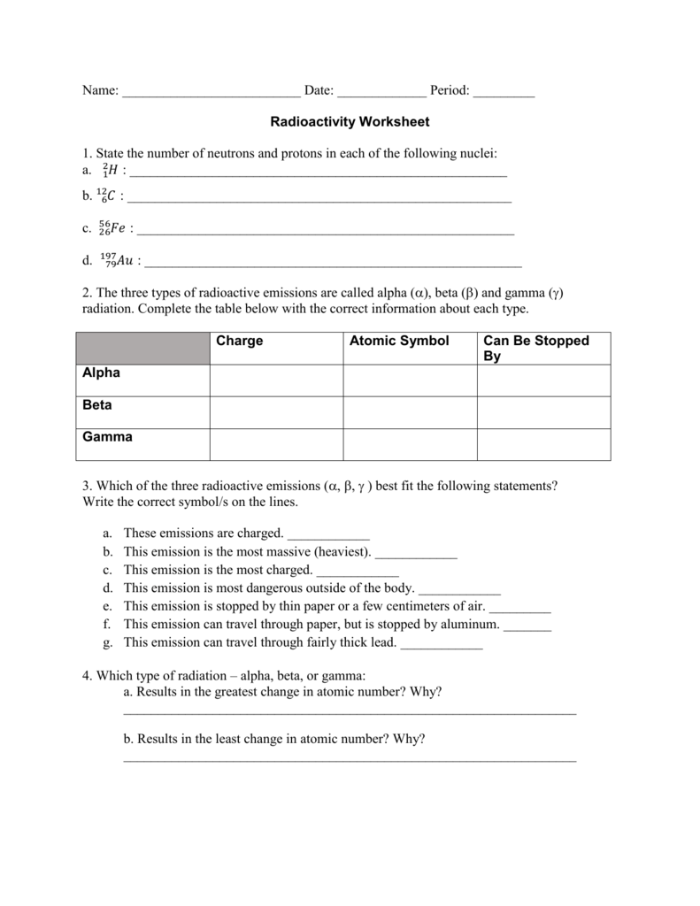 50 Radioactive Decay Worksheets Answers 41