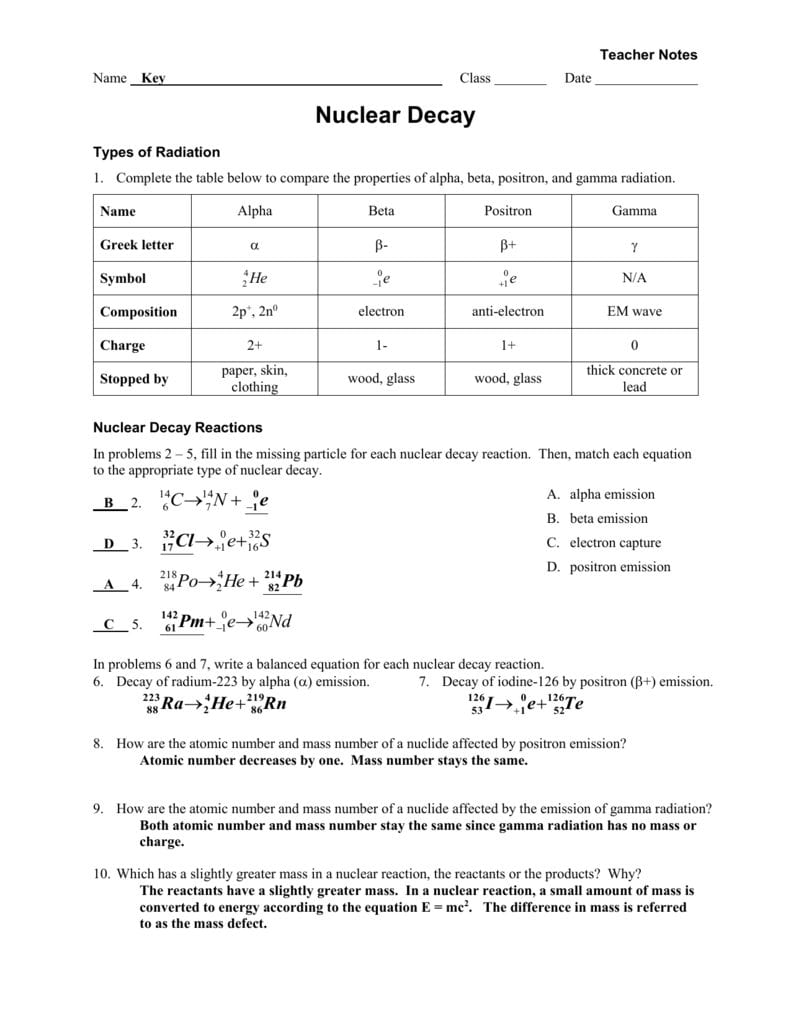 50 Radioactive Decay Worksheets Answers 45