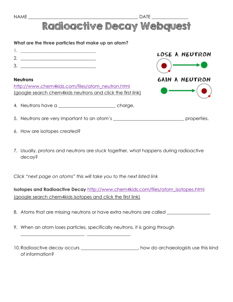 50 Radioactive Decay Worksheets Answers 55