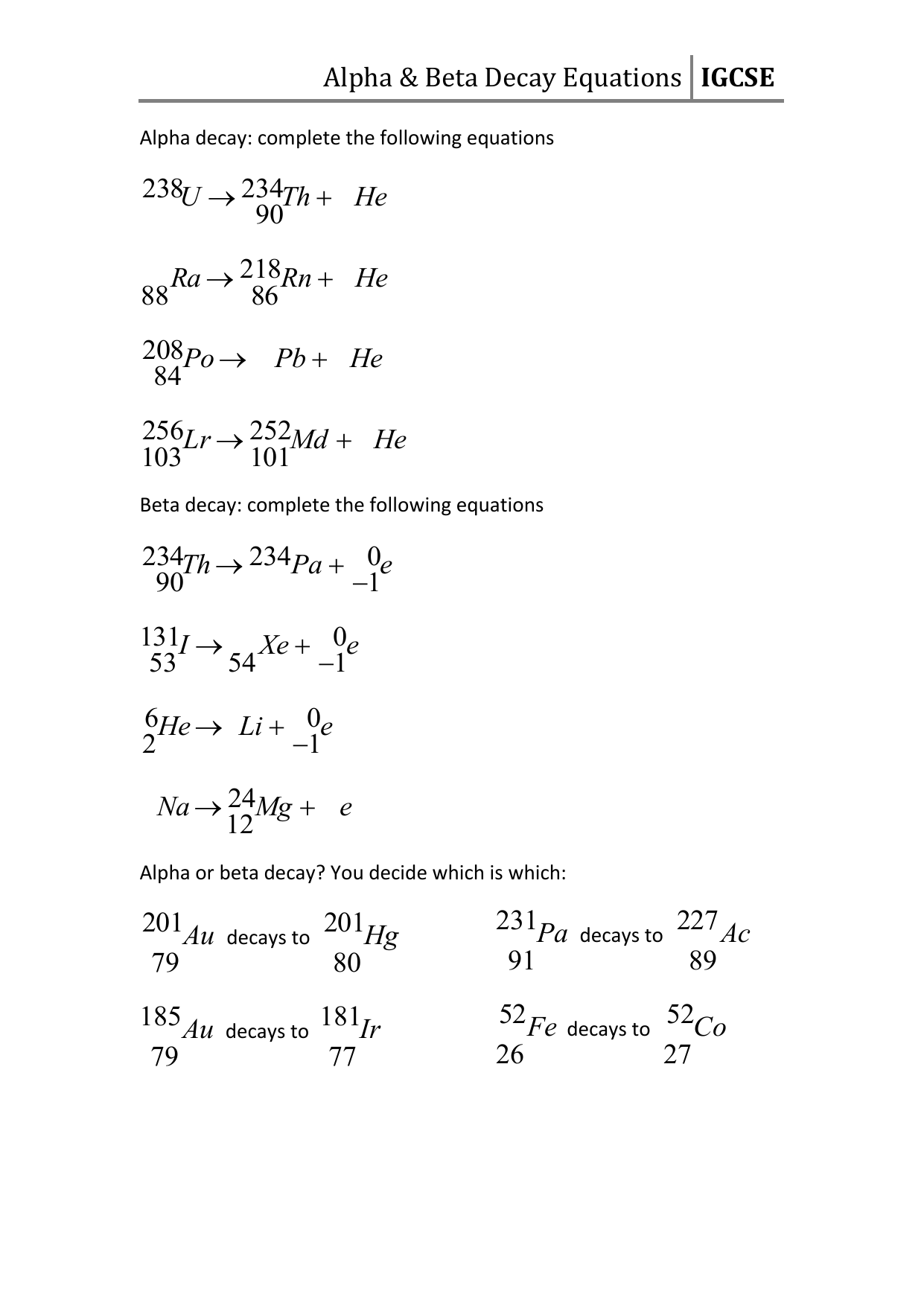 50 Radioactive Decay Worksheets Answers 7