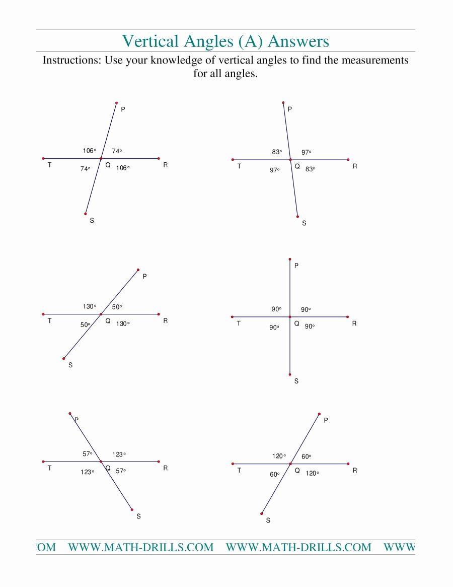 50 Vertical Angles Worksheets Pdf 2