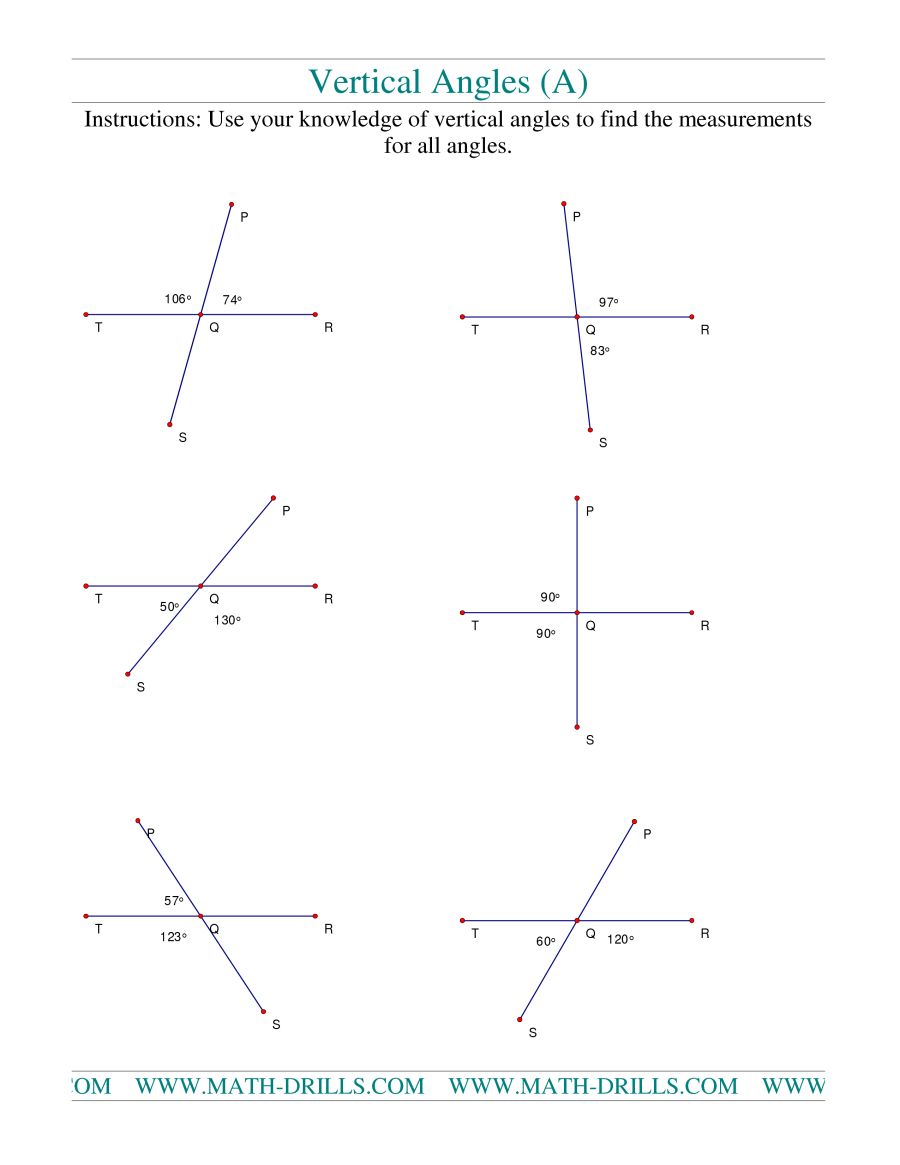 50 Vertical Angles Worksheets Pdf 25