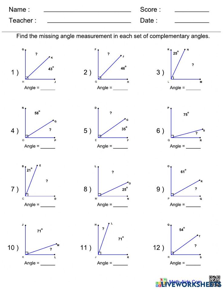 50 Vertical Angles Worksheets Pdf 3