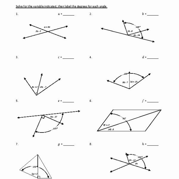 50 Vertical Angles Worksheets Pdf 35