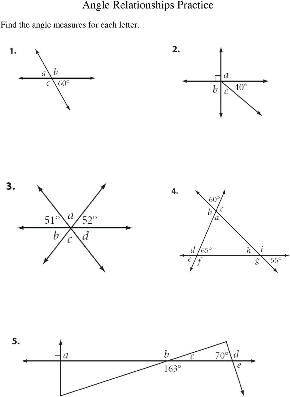 50 Vertical Angles Worksheets Pdf 45