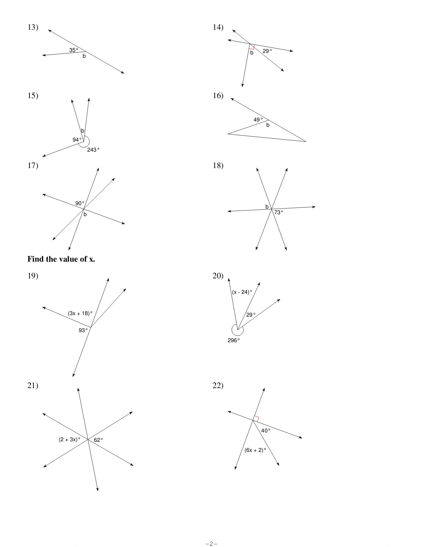 50 Vertical Angles Worksheets Pdf 49