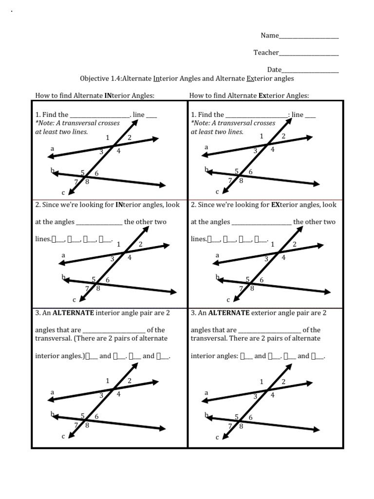 50 Vertical Angles Worksheets Pdf 55