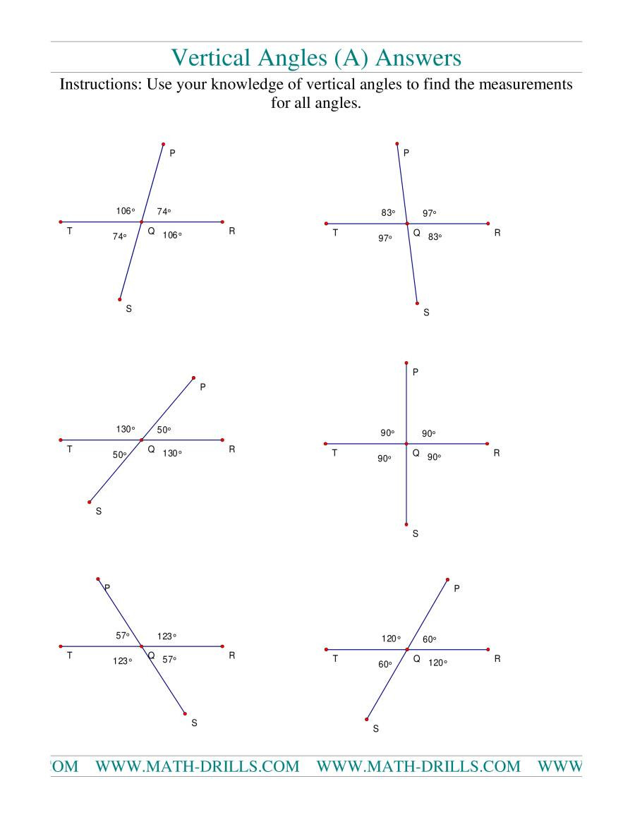 50 Vertical Angles Worksheets Pdf 56