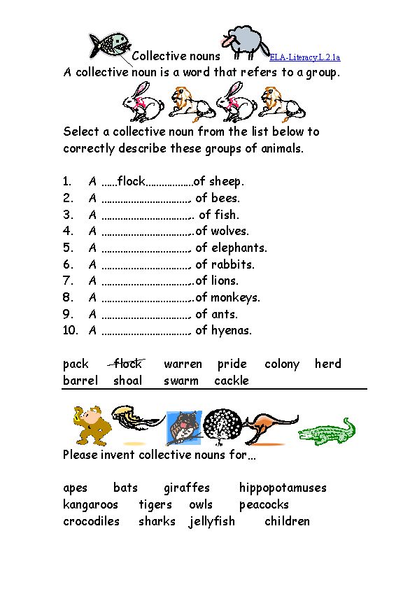 55 Worksheets Of Collective Noun 39