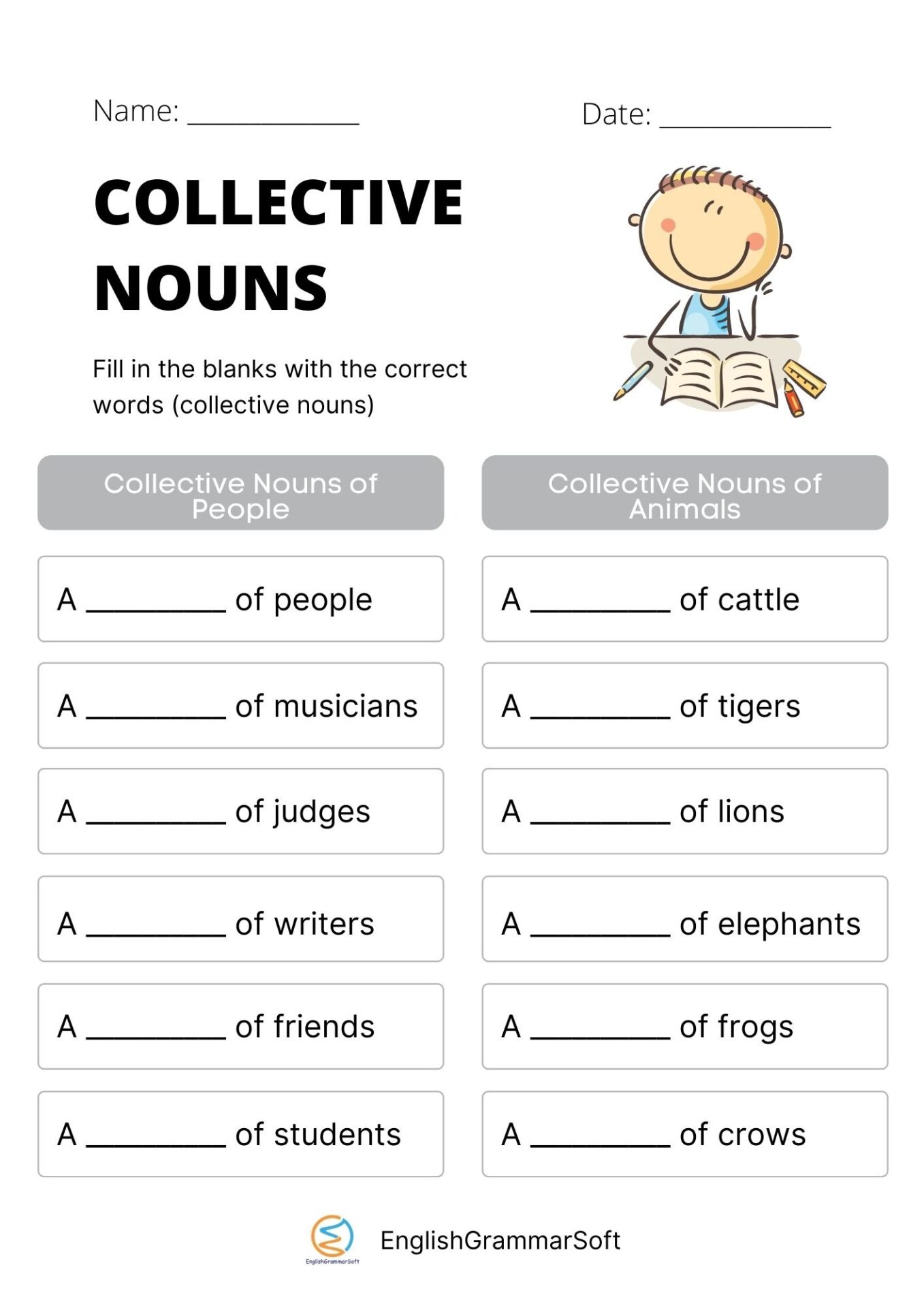 55 Worksheets Of Collective Noun 45