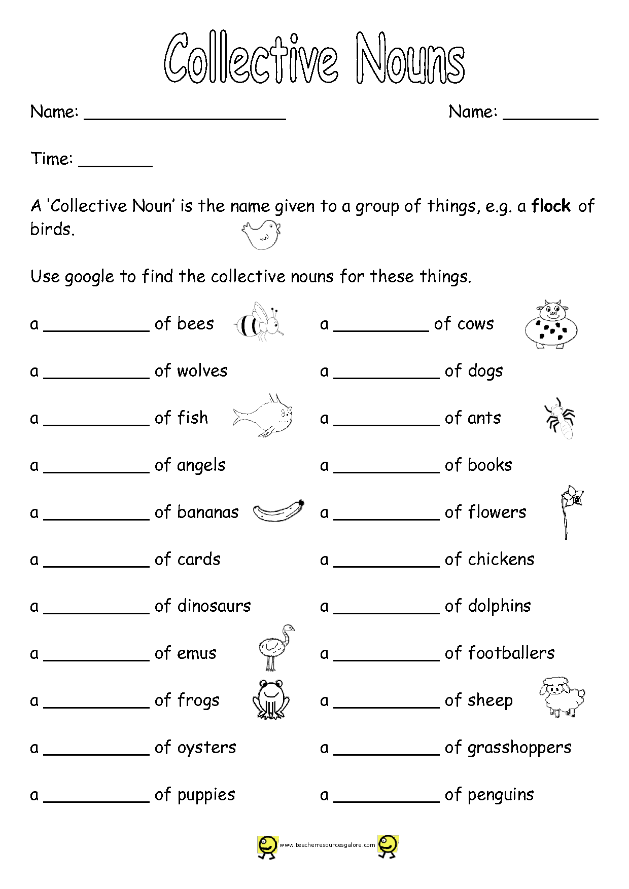 55 Worksheets Of Collective Noun 46