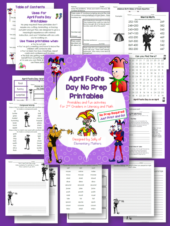 60 April Fools Day Worksheets 10