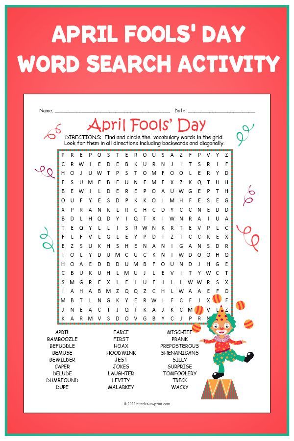 60 April Fools Day Worksheets 34