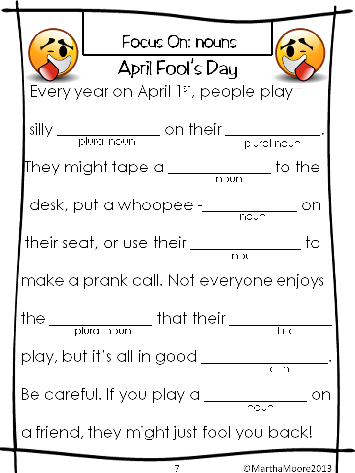 60 April Fools Day Worksheets 8