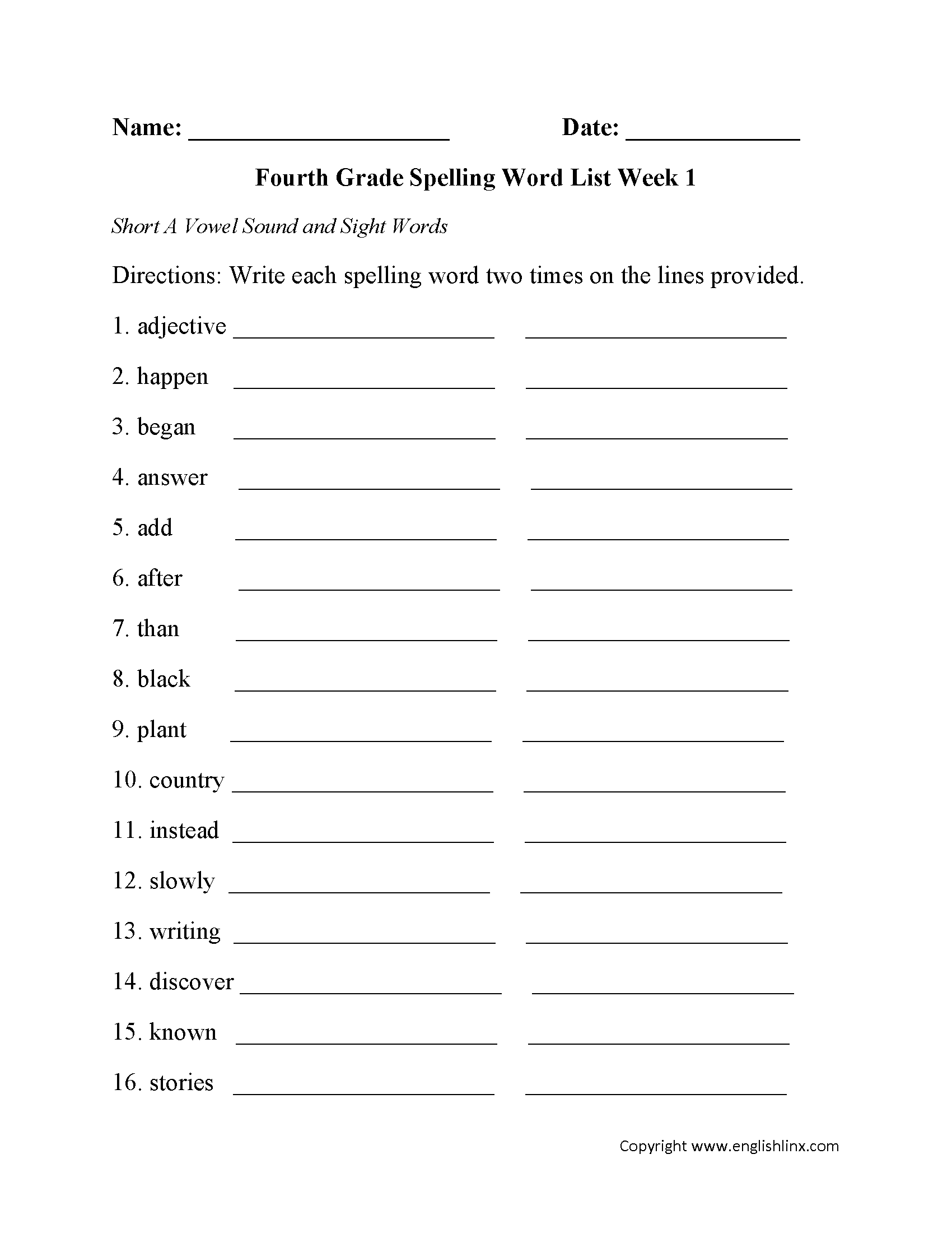 60 Best 5Th Grade Spelling Worksheets 21