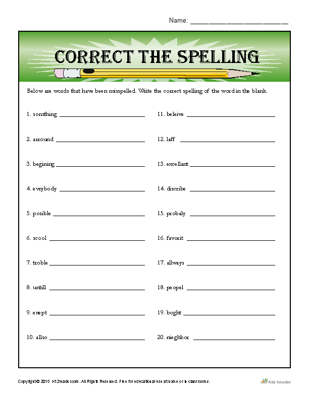 60 Best 5Th Grade Spelling Worksheets 32