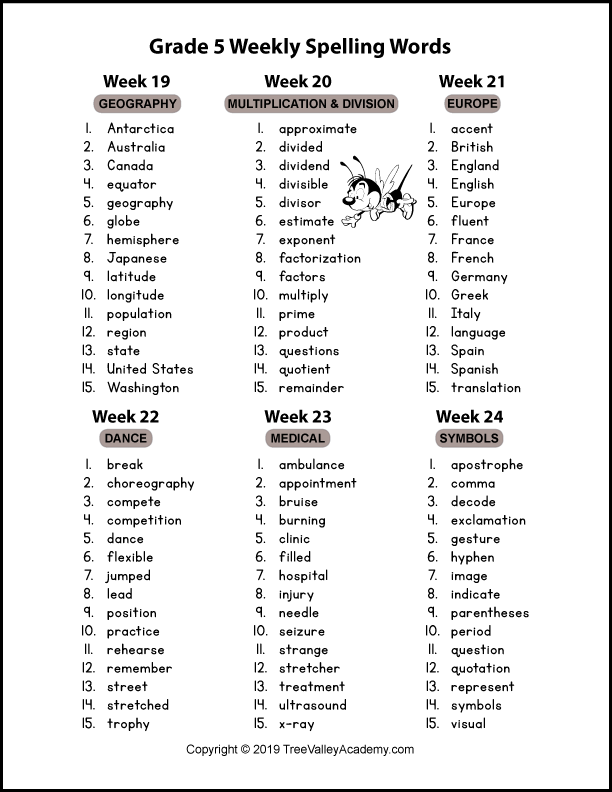 60 Best 5Th Grade Spelling Worksheets 44