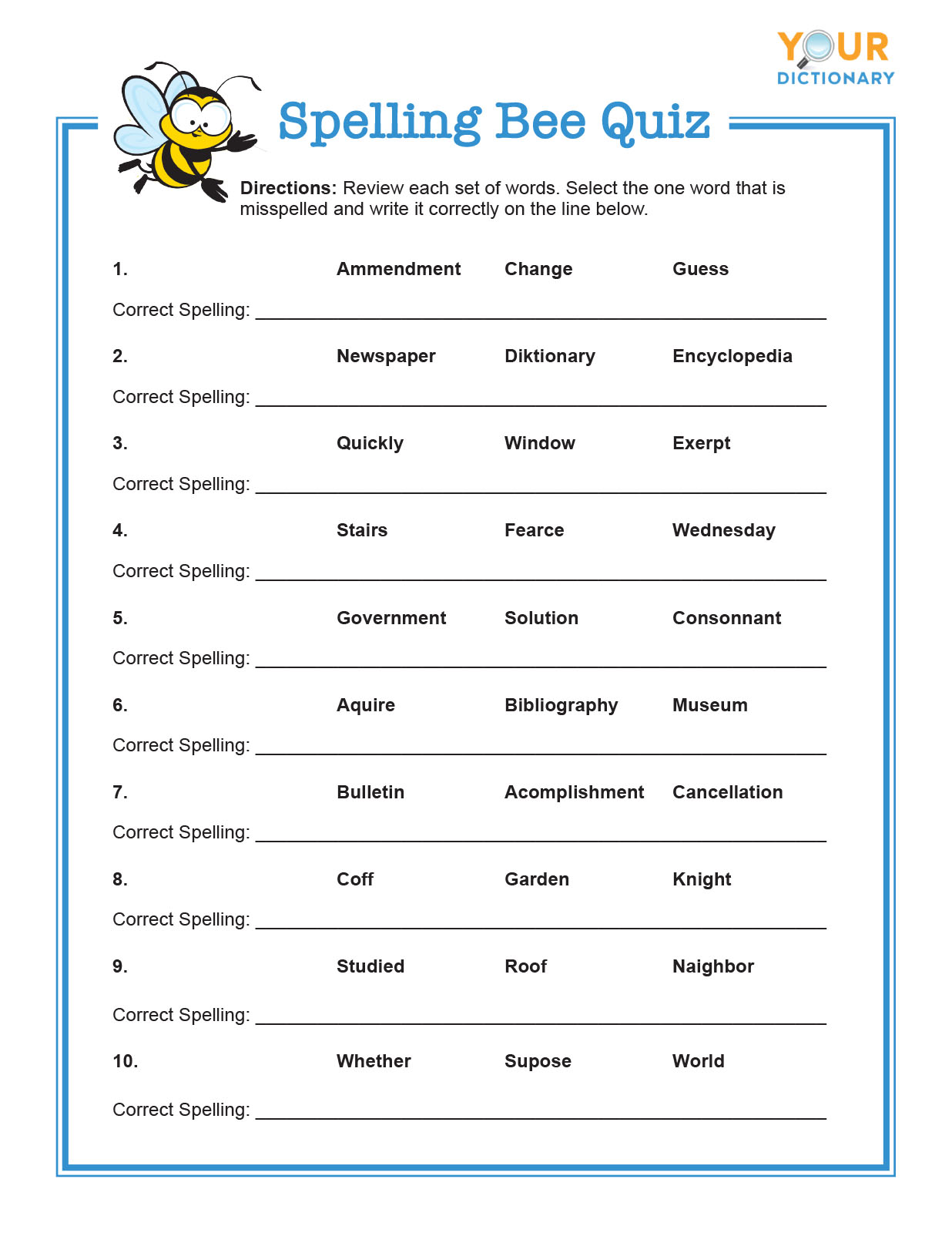 60 Best 5Th Grade Spelling Worksheets 54